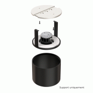 DECOCIEL Support installation saillie plafond béton - Coloris Noir mat pour CANIS / DRACO / TWO - D002MB - SOLUM_1