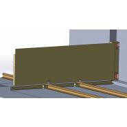 Portail / portillon anti-inondation - Protection d'accès à rail - Hauteur max. 2,5 m - Joint EPDM - Revêtement antirouille_1