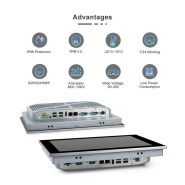 Panel PC industriel fanless 17 pouces SXGA - EVI-17SAC-12th - Intel Core 12e génération, IP66, multi-touch_1