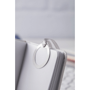 Marque-page en acier inoxydable - ruban argenté - couleur argenté - poids 4,5 g_1