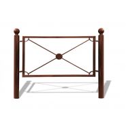 Barrière en acier pour aménagement urbain avec potelets et croisillons