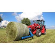 Fourche à balles avec tubes rotatifs pour manipulation sans dommages