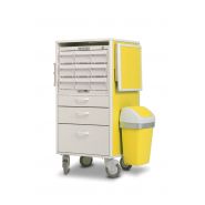 Carrydose Crom - Chariot médical en aluminium laqué - 4 roues pivotantes, anti-fils - Tiroir auxiliaire à fermeture douce_1