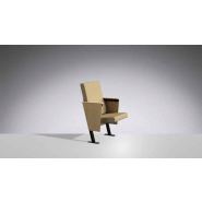Fauteuil de conférence design et flexible avec tablette écritoire - Divina - configurable sur sols plats et gradins_2