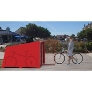 Box à vélo individuel et sécurisé - BERLIN - Tôle galvanisée - 1820x1450x2055 mm_1