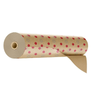 Papier cadeau kraft brun Dotty rouge 0,70x50m_1