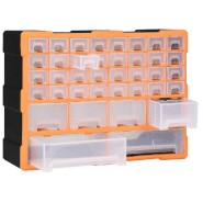 Vidaxl organisateur multi-tiroirs avec 40 tiroirs 52x16x37,5 cm 147577_1