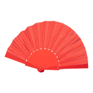 Éventail en polyester RPET avec nervures en PP - Couleur rouge - Poids 47g_1