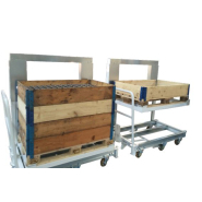 Base roulante industriel ergonomique à niveau constant équipé d'un plateau sur ressort pour le transport des palettes et bacs jusqu'à 300kg_1