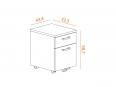 Caisson mobile 2 tiroirs COVER - Deskissimo_1