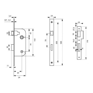 Serrure encastrable pour porte d'intérieur NF V/BC - acier embouti, réversible, finition époxy noir ou zinguée_1
