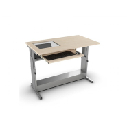 Table informatique DATA avec écran sous vitre - Fabrication française - Pour salles de formation, lycées et magasins_1