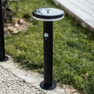 Thy - borne solaire LED noire avec détecteur de mouvement - Lumisky - hauteur 45cm - flux lumineux 250 Lumens_1