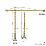 550 EC-H 40 Litronic High-Top - Grue à tour Liebherr - Hauteur sous crochet 79,70 m - Capacité de levage max. 40 000 kg - Portée max. 80,00 m_1