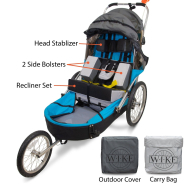 Remorque vélo pour le transport des enfants, adolescents et adultes de moins d'1,62m et de moins de 57 kg - Wike_2