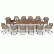 Table de conférence Multi-Meeting Business - Prestige et Privilège - Plateaux bois massif ou mélaminé haute densité_1