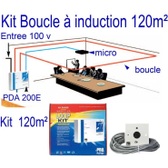 Amplificateur boucle à induction - Kit AKM1 RONDSON - Superficie jusqu'à 250 m² avec ampli PDA 200E et micro APM_1