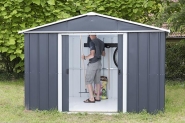1010AEYZ - Abri de jardin métal Yardmaster - 9,03 m² - galvanisé, portes coulissantes, montage facile_1