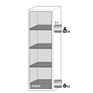 Armoire de sécurité S-CLASSIC-90 - Modèle S90.196.060.WDAS - Réf 30228-002-30260 - Stockage inflammables NF EN 14470-1_1