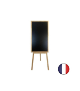 Chevalet trépied bois avec ardoise - Dimensions 102 x 57 cm - Référence : LSTF8BRUT+20BRUT_1