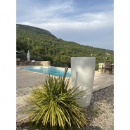 Pot de fleurs conique Delight 200L lumineux - polyéthylène HD - fabrication française - kit d'éclairage inclus_1