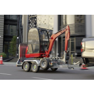 Remorque porte-engin  double essieu pour mini-pelles, nacelles élévatrices - 2 roues - DIGGER PLANT - 543-2813-27-2-13_1