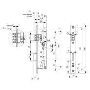 SERRURE ENCASTRABLE POUR PORTE D'ENTRÉE AXE 21 L 36 ENTR'AXE 92_1