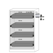 Armoire de sécurité Q-PEGASUS-90 modèle Q90.195.120.WDAC - Réf 30002-047-33651 - Type 90/30 - Construction robuste certifiée NF EN 14470-1_1