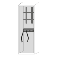 Armoire de stockage extérieur pour bouteilles de gaz - Modèle GOD.215.070.R - G-LINE - 2x50L - 706x400x2149 mm_1
