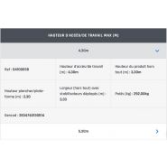 Échafaudage tour Generis 450 - Comabi SNC - acier galvanisé - plateforme 290x142 cm - hauteur de travail 18,30 m_1