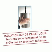 Lampe chauffante suspendue Infra-rouge Le tube 75°C 2100mm Sofraca_1
