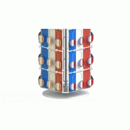 Présentoir / comptoir tournant - 48 broches - fond personnalisable - métal_1