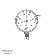 Rmg - manomètre à tube de bourdon - schwer fittings - pour mesure de fluides liquides et gazeux_1