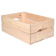 Caisse en bois S2 - Simply A Box - L36 x H20 x P54 cm - Bois brut et 6 coloris de lasure à l'eau_1
