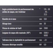 Sw 555 Reverse Garda - Tronçonneuse à double tête Mecal - Lame Ø550 mm - Alésage 30 mm_1