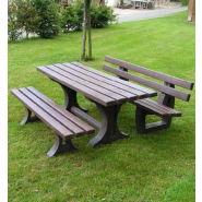 Table publique en plastique recyclé gamme TIVOLI - Longueurs 150 et 200 cm - ADS EQUIPEMENTS EURL_1