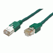 Cordon DÄTWYLER Cat.5e (Classe D) S/UTP, CU 5502 flex PVC, Hirose TM11, vert, 7 m_1