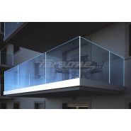 Ninfa 185 - garde-corps en verre et aluminium - Faraone - design minimal - fixation en nez de dalle_1