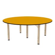 Table ronde pour enfant - Piètement en hêtre massif - Plateau stratifié compact - Diamètre 1200 mm - Réf. TA.RO