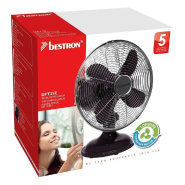 Ventilateur de table noir Ø25cm - 30 Watts - Design rétro, robuste et puissant_1