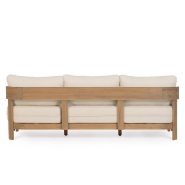 Canapé 3places avec accoudoirs Pablo bois d'acacia norme FSC 210 x 75 x 75 cm_1