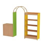 Combinaison R7 - Échelle et meuble pour crèches - Dimensions L2450mm x H2200mm x P452mm_1