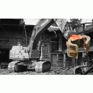 Pince de démolition avec tête rotative puissante