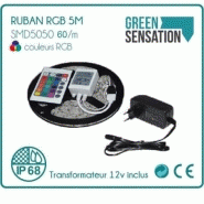Ruban à LED RGB 5 mètres - Télécommande 24 boutons - Transformateur 12V IP68 SMD5050 - Haute intensité_1