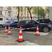 Barre extensible 1.2 à 2.15 m - Blanc/Bleu_1