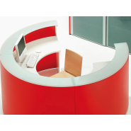 Banque d'accueil modulaire personnalisable - BENGENTILE avec options LED et PMR_1