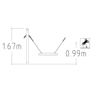 Module complémentaire pour balançoire avec siège Dolly - Hags - réf 8070902 - vert - scellement béton_1