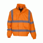 Veste blouson de travail haute visibilité jaune ou orange fluo_1