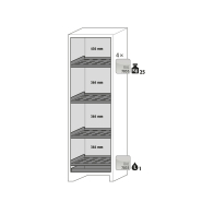 Armoire de sécurité pour batteries lithium-ion - ION-CORE-90 modèle IO90.195.060.CS.WDC - Réf 41419-047-41363 - Protection incendie type 90 minutes_1