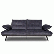 CANAPÉ MODULABLE TREK DOSSIER AVANCE RECULE 3/4 PLACES VELOURS GRIS GRAPHITE_1